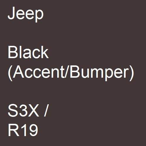 Jeep, Black (Accent/Bumper), S3X / R19.